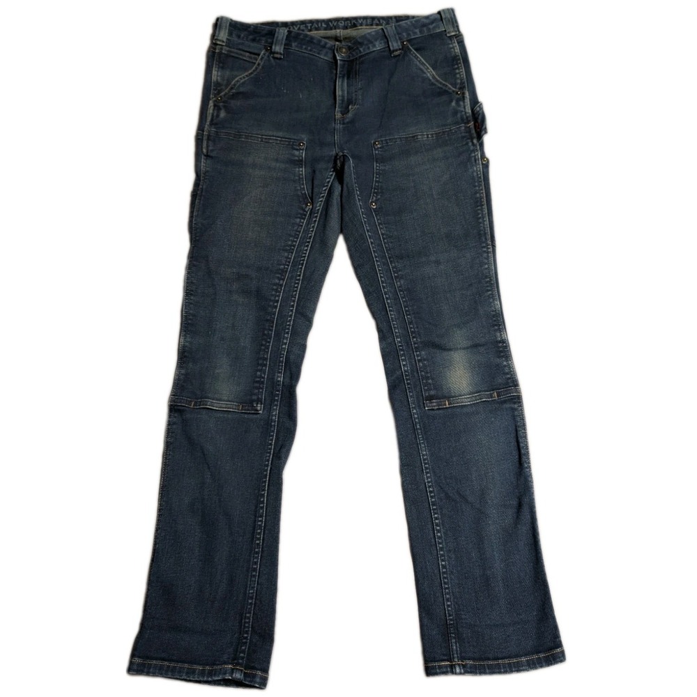 Dovetail Workwear Maven Slim Jeans Womens 12x30 Utility Carpenter Stretch Blue